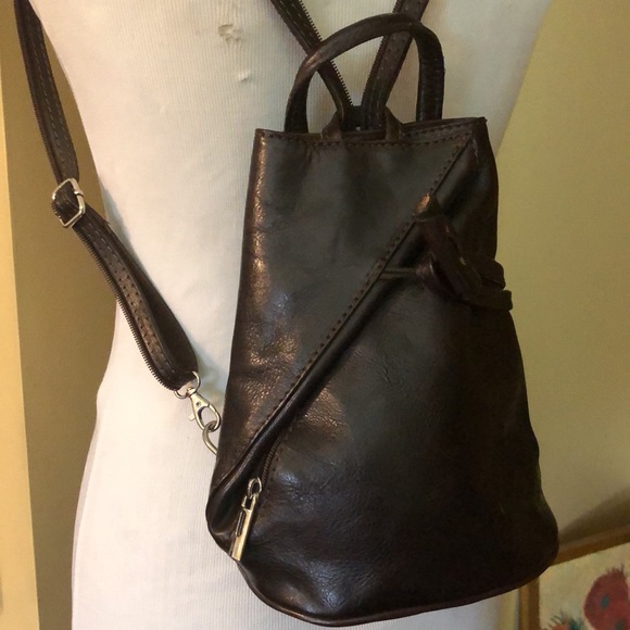 jobis navy leather backpack